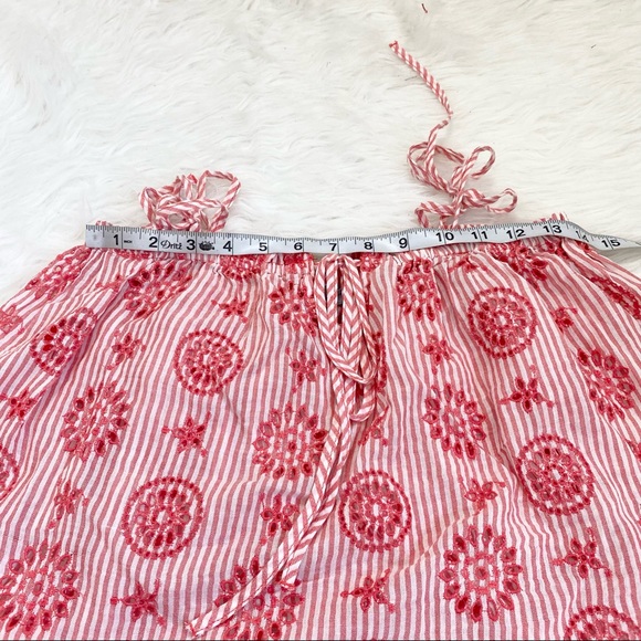 AERIE Red Flower Striped Blouse - Picture 3 of 6